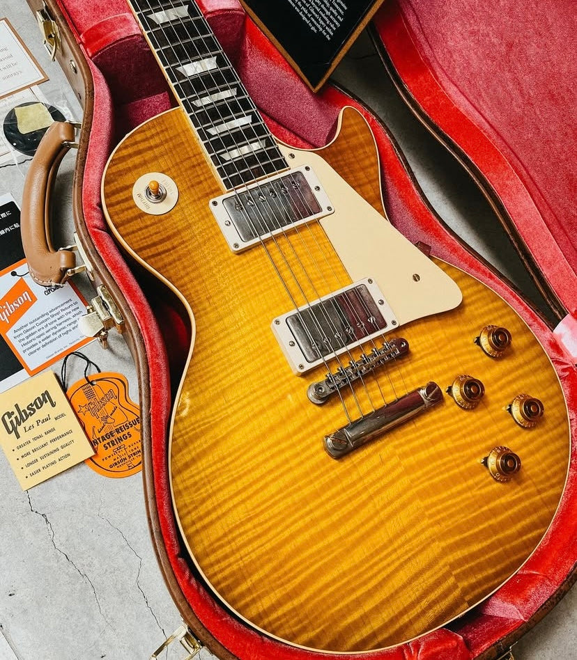 Gibson Custom Shop 1959 Les Paul Standard Reissue (R9) – Green Lemon Burst VOS Guitar