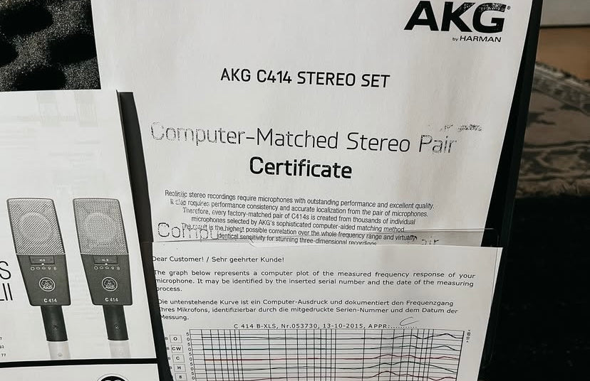 AKG C414 XLS/ST – Matched Stereo Pair