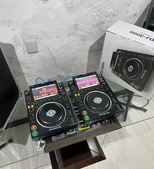 Pioneer CDJ-3000 players (Pair) + flightcases