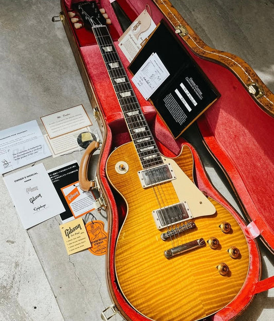 Gibson Custom Shop 1959 Les Paul Standard Reissue (R9) – Green Lemon Burst VOS Guitar