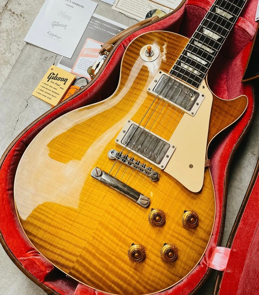 Gibson Custom Shop 1959 Les Paul Standard Reissue (R9) – Green Lemon Burst VOS Guitar