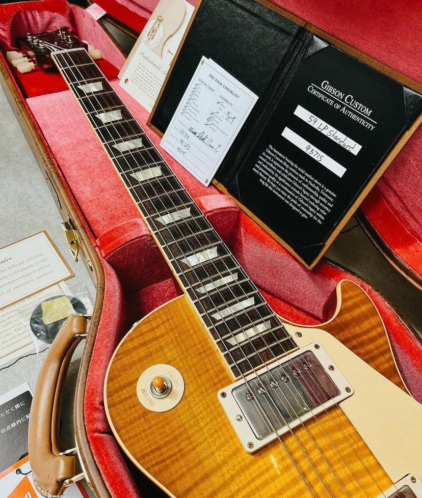 Gibson Custom Shop 1959 Les Paul Standard Reissue (R9) – Green Lemon Burst VOS Guitar